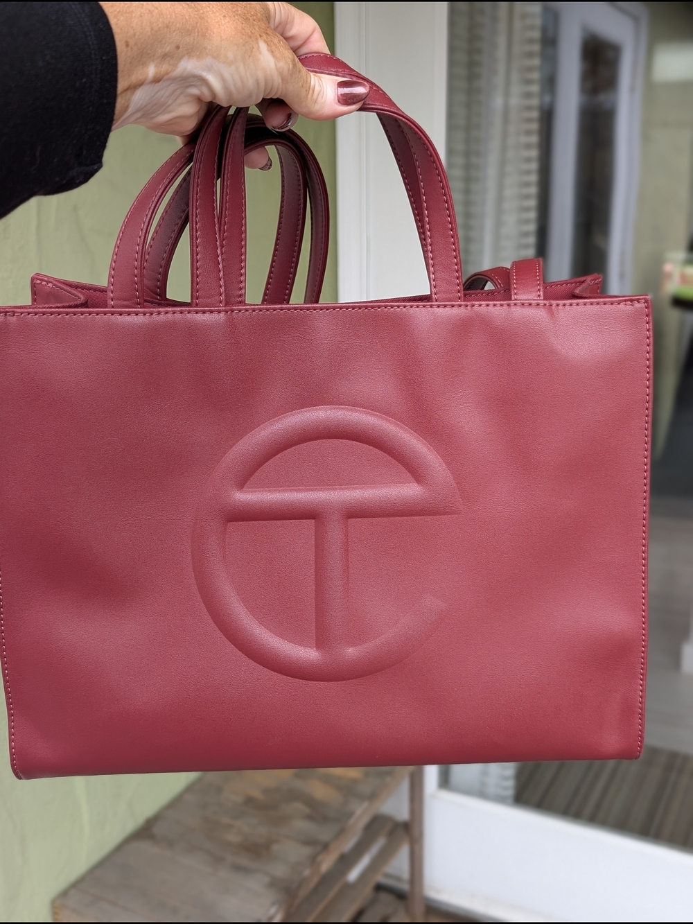 Telfar Medium Classic Shopper Bag In Oxblood EUC